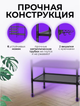 Вешалка напольная для одежды с полками CLOTHES RACK 406, черная, металлическая, матовая - изображение 4