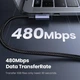 Кабель зарядный Ugreen Type-C 2.0 угловой для быстрой зарядки PD 3 м Black (US334) - изображение 7