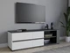 Тумба под телевизор Moreli T-205 150*43*45 см Антрацит + белый - изображение 2