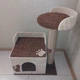 Когтеточка для котика с большим домиком и лежанками 70* 55 * 40см бежево коричневый - изображение 2