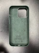 Чехол противоударный кожаный OEMG Guard Shockproof Leather Case with MagSafe для Apple iPhone 13 Pro (6.1") Sequoia Green (MM1Q3) - изображение 5