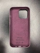Чехол противоударный кожаный OEMG Guard Shockproof Leather Case with MagSafe для Apple iPhone 13 (6.1") Dark Cherry (MM143ZE/A) - изображение 5