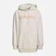 Худи оверсайз женское Adidas W Lin Ov Fl Hd H10184 2XS Бежевое (4064055378329) - изображение 3