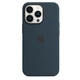 Чехол силиконовый OEM Silicone Case with MagSafe для Apple iPhone 13 Pro Max Abyss Blue + Подарок защитное стекло Pixel для Apple iPhone - изображение 3