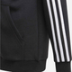 Młodzieżowa bluza rozpinana z kapturem dla chłopca Adidas B 3S Fz Hd GQ8900 152 cm Czarna (4064036088377) - obraz 4