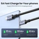 Кабель быстрой зарядки UGREEN US316 от USB Type-C до USB Type-C 100 Вт 50см - изображение 4