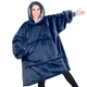 Плед с Рукавами Теплый Huggle Hoodie 3 в 1 One Size (Синий) - изображение 1