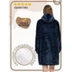 Плед с Рукавами Теплый Huggle Hoodie 3 в 1 One Size (Синий) - изображение 2
