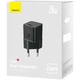 Зарядне мережеве Baseus mini (CCGN050101) GaN5 Type-C 20W EU швидка зарядка для телефону Чорний - изображение 2