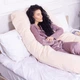 Подушка MirSon для беременных и отдыха Velvet Line 8019 U-образная Cream (2200006178514) - изображение 6