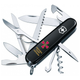 Нож Victorinox Huntsman Army 91 мм Чорний Емблема ЗСУ + Напис ЗСУ (1.3713.3_W1011u) - изображение 1