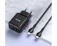 Сетевое зарядное устройство Hoco N5 PD 20W + QC 3.0 Type C/Lightning Черный КОД: 34836 - изображение 3