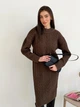 Платье вязаное миди женское ARTKNIT Оливия One Size Коричневое (4823093454972) - изображение 1