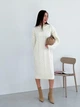 Платье вязаное миди женское ARTKNIT Оливия One Size Молочное (4823093454989) - изображение 1