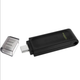 USB Флешка Flash Card 3.2 Kingston DataTraveler 70 128gb Черная - изображение 1