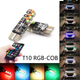 Автомобильные светодиодные габариты с пультом RGB T10 (2 шт) - изображение 6