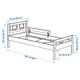 Каркас кровати с реечным дном IKEA КРИТТЕР, белый, 70x160 см, 691.854.35 - изображение 4