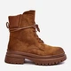 Trapery damskie na obcasie Narelona 38 Camel (5905677021318) - obraz 1