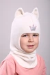 Зимова шапка-шолом Beezy для дівчинки 2225-25-22 Кішка нар. 4 (56-58 см) - зображення 2