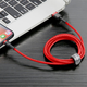 Кабель Baseus Cafule Cable USB For iP 2 А 3 м Red/Red (CALKLF-R09) - зображення 6