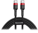 Kabel Baseus Cafule Type-C 3 A PD 2.0 60 W Flash Charging 2.0 m Red/Black (CATKLF-H91) - obraz 1