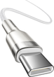 Kabel Baseus Cafule Series Metal Data Cable Type-C to Type-C 100 W 1 m White (CATJK-C02) - obraz 2