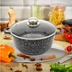 Кастрюля с гранитным покрытие Styleberg ST-3024 черная 5.8 л - изображение 2
