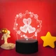 3D ночник CREATIVE подарочная ночная LED лампа светодиодный светильник I love you 7 цветов на батарейках из акрила для дома спальни детской оригинальный интерьерный декор романтический подарок девушке жене - изображение 1