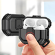Защитный ударопрочный чехол для наушников AirPods PRO 2 с карабином и защёлкой, чёрный - изображение 4