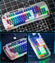 Клавіатура INPHIC K9 MECHA дротова повнорозмірна з регульованим підсвічуванням RGB, безшумна, синьо-білий (Eng) - зображення 5