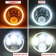 Оптика Фари Ваз 2106 60 ватів Універсальні світлодіодні фари Led 5.75 дюймів ДХО Ангельські очі фари - зображення 7