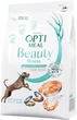 Беззерновой полнорационный сухой корм Optimeal Beauty Fitness для взрослых собак всех пород, здоровый вес и суставы, формула на основе морепродуктов 1.5 кг (4820215366816)(B1722901) - изображение 1