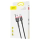Кабель Baseus Cafule Type-C 3A (1m) red/black CATKLF-B91 - зображення 2
