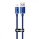 Кабель Baseus Crystal Shine Series Lightning 2.4A (2m) blue (CAJY000103) - изображение 1