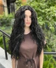 Парик на сетке Lace Wig Bess-1B длинный черный, 75 см, термостойкое волокно - изображение 4