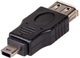 Adapter Akyga USB Type-A - mini-USB F/M Black (5901720130402) - obraz 2