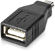 Adapter Delock USB Type-A - mini-USB M/F Black (4043619652778) - obraz 2