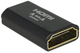 Adapter Delock HDMI - HDMI F/F 4K Black (4043619656592) - obraz 1