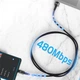 Кабель Essager Sunset Type-C 7A USB charging and data 100W Fully compatible cable 0.5 м Black (EXC7A-CGB01-P) - изображение 3