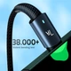Кабель Essager Sunset Type-C 7A USB charging and data 100W Fully compatible cable 0.5 м Black (EXC7A-CGB01-P) - изображение 7
