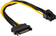 Кабель адаптер Akyga SATA - PCI Express 6-pin M/F 0.15 м Multicolor (5901720132024) - зображення 2