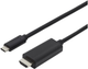 Кабель адаптер Digitus USB Type-C - HDMI M/M 5 м Black (4016032451327) - зображення 1