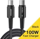 Кабель Essager Sunset 100W USB charging&data cable Type-C to Type-C 0.5 м Black (EXCTT1-CGB01) - изображение 2