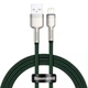 Кабель Baseus Cafule Metal Lightning 2.4A (2m) green CALJK-B06 - изображение 1