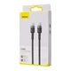 Кабель Baseus Cafule Type-C to Type-C PD2.0 100Вт 5A 20В 2 м Black/Grey (CATKLF-ALG1) - зображення 2