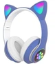 Навушники з котячими вушками VZV23M Cat Ear з Bluetooth гарнітурою та LED підсвічуванням Синій - изображение 1