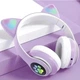 Навушники з котячими вушками VZV23M Cat Ear з Bluetooth гарнітурою та LED підсвічуванням Фіолетові - изображение 2