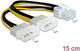 Кабель живлення Delock 2 x Molex - PCI Express M/F 0.15 м Black/Yellow (4043619823970) - зображення 1