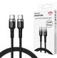 Kabel Feegar USB Type-C M/M 1 m Black/Gray (5904610880135) - obraz 1