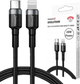 Kabel Feegar USB Type-C – Lightning M/M 1 m Black/Gray (5904610880203) - obraz 1